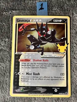 Greninja Gold Star Promo - SWSH144 Pokemon Holo Celebrations - NM - Image 1