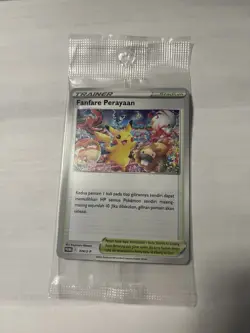 Pokemon Fanfare Celebration 374/S-P Pikachu Indonesian Promo Perayaan SEALED - Image 1