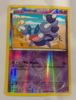 Skorupi 53/122 - XY BREAKPoint Pokemon Reverse Holo Foil Nice! - Image 1