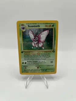 Pokemon TCG Venomoth 13/64 1st Edition Jungle Holo Rare - MP - Image 1