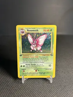 Pokemon TCG Venomoth 13/64 1st Edition Jungle Holo Rare MP - Image 1