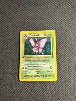 Pokemon TCG Venomoth 13/64 1st Edition Jungle Holo Rare MP - Image 3