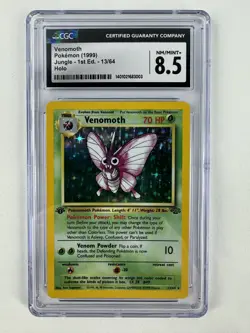 Pokemon TCG Venomoth 13/64 Holo CGC 8.5 NM/Mint+ 1st Edition Jungle GRADED - Image 1