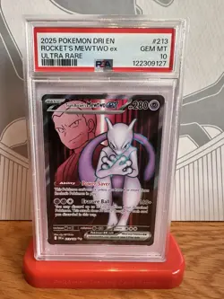 PSA 10 Team Rockets MEWTWO EX Pokemon TCG Destined Rivals 213/182 Gem Mint - Image 1