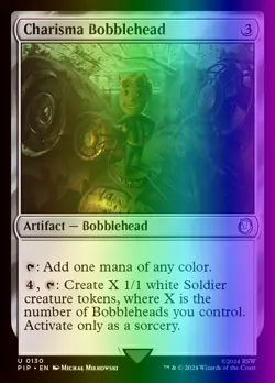 MTG Magic the Gathering Charisma Bobblehead (130/1190) Fallout LP FOIL - Image 1