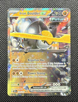Pokemon TCG - Iron Boulder ex 099/162 SV05: Temporal Forces Holo NM - Image 1