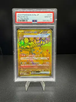 2024 POKEMON JPN SV8-SUPER ELECTRIC BREAKER ULTRA RARE #136 PIKACHU EX PSA 10 - Image 1