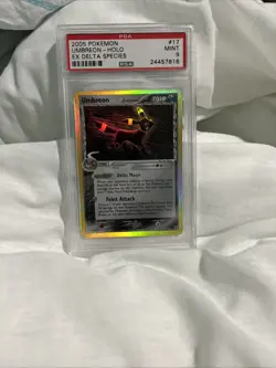 2005 POKEMON EX DELTA SPECIES #17 UMBREON-HOLO PSA 9 - Image 1
