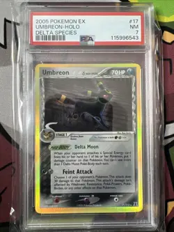 Umbreon 17/113 Holo EX Delta Species PSA 7 2005 Rare Pokemon Card - Image 1