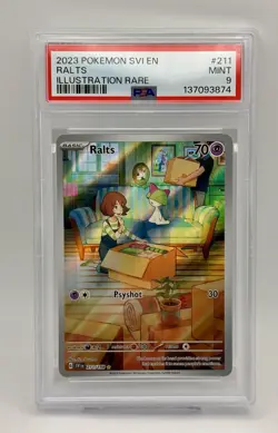 Ralts 211/198 SV01: Scarlet & Violet Base Set Holo Pokemon PSA Mint 9 - Image 1