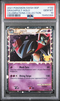PSA 10 Dragapult Prime SWSH132 Celebrations Promo Black Star Pokemon English - Image 1