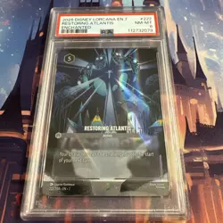 2025 Disney Lorcana EN 7 Restoring Atlantis Enchanted PSA-8 - Image 1