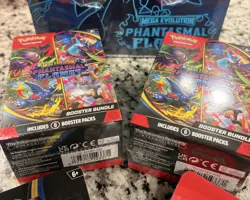 Lot Of 2 Sealed New Pokemon TCG Booster Bundles Phantasmal Flames Mega Evolution - Image 1