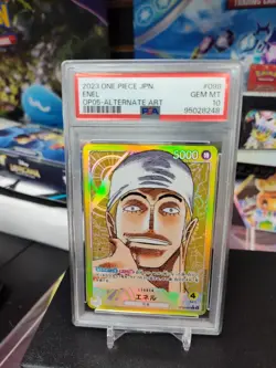 2023 ONE PIECE Japanese ENEL OP05-098 LEADER ALT ALTERNATE ART PSA 10 GEM MINT - Image 1