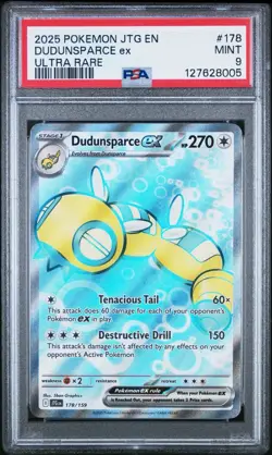2025 POKEMON JTG EN-JOURNEY TOGETHER #178/159 DUDUNSPARCE ex ULTRA RARE PSA 9 - Image 1