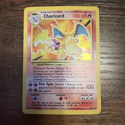 Charizard 4/102 Base Set Rare Holo Pokemon Card WOTC 1999 LP Excellent - Image 1