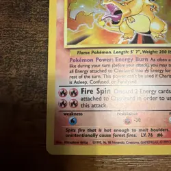 Charizard 4/102 Base Set Rare Holo Pokemon Card WOTC 1999 LP Excellent - Image 5