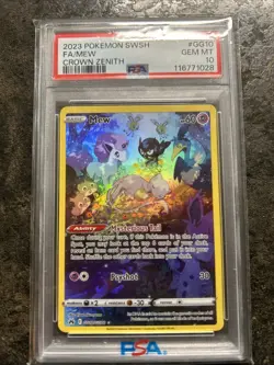 2023 Pokemon Sword And Shield Crown Zenith Fa Mew #GG10 PSA 10 - Image 1