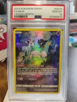2023 Pokemon Sword And Shield Crown Zenith Fa Mew #GG10 PSA 10 - Image 1