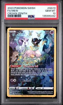 2023 Pokemon Sword And Shield Crown Zenith #GG10 Fa/Mew Crown Zenith PSA 10 - Image 1