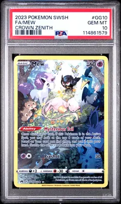 2023 Pokemon Sword And Shield Crown Zenith Mew #GG10 Fa Crown Zenith PSA 10 - Image 1