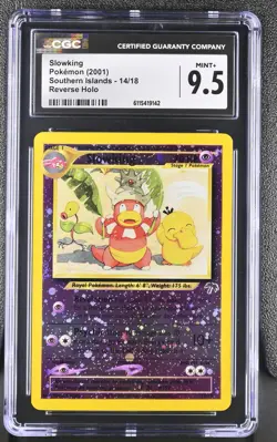 CGC 9.5 MINT+ Slowking 2001 Southern Islands 14/18 Reverse Holo Pokemon Card - Image 1