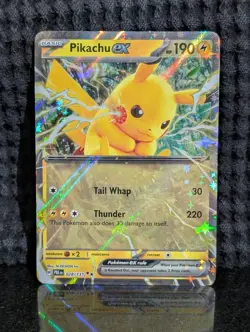 Pokemon TCG Prismatic Evolutions, Pikachu EX, Double Rare Holo. - Image 1