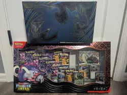 2024 Pokemon Paldean Fates Great Tusk ex Premium Collection + Charizard ex UPC - Image 1