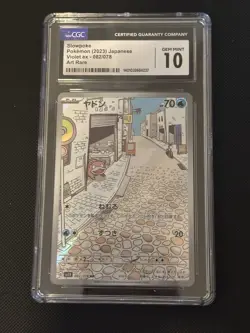 CGC 10 Gem Mint Slowpoke AR 082/078 sv1V Violet ex Japanese Pokemon Card PSA - Image 1