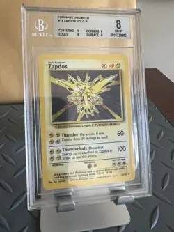 1999 Pokemon Zapdos #16 Holo GRADED BGS 8 NM-MT Beckett Subs Base Set - Image 1