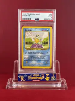 1999 Pokemon Base SQUIRTLE Card #63/102 PSA 9 - Image 1