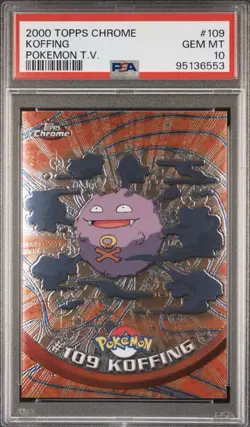 2000 TOPPS POKEMON TV ANIMATION SER 2 #109 KOFFING PSA 10 - Image 1