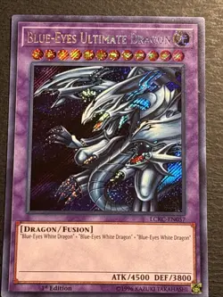 Blue Eyes Ultimate Dragon 1st Edition LCKC-EN057 Secret Rare Yu-Gi-Oh Card NM - Image 1