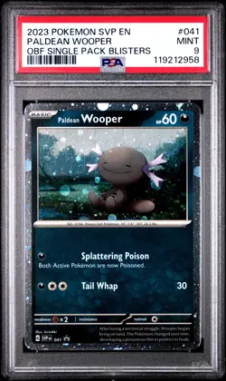 Pokemon SVP EN-SV Black Star Promo Paldean Wooper Obsidian Flames 41 2023 PSA 9 - Image 1