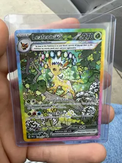 Pokemon TCG SV-Prismatic Evolutions Leafeon EX Card #144/131 - Image 1