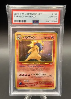 Typhlosion Pokemon 2000 Holo Neo Genesis Japanese 157 PSA 10 - Image 1