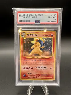 Typhlosion Pokemon 2000 Holo Neo Genesis Japanese 157 PSA 10 - Image 3