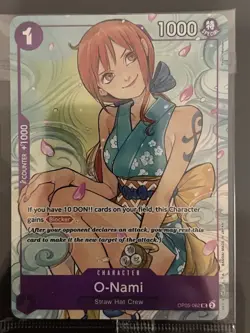 O-Nami OP05-062 SR Full Art Promo - One Piece Illustration Box Vol1 PROMO Sealed - Image 1