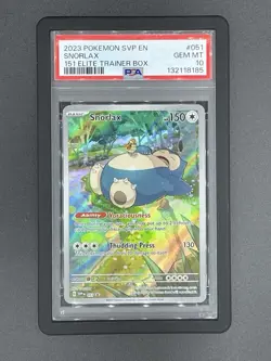 Pokemon Snorlax 051 Sv: Scarlet & Violet 151 Elite Trainer Box Promo Holo PSA 10 - Image 1