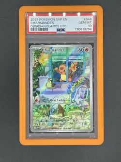 Pokemon Charmander 044 Sv: Obsidian Flames Promo Holo PSA 10 2023 - Image 1