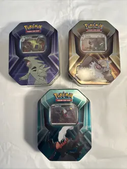 Pokemon TCG Slaking,Tyranitar & Darkrai - Lot Of 3 New Sealed Collectors Tins - Image 1