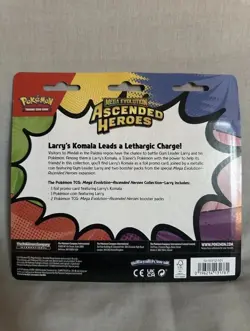 Pokemon TCG Mega Evolution Ascended Heroes 2 Pack Blister Larry Coin - Image 2