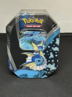 Pokemon TCG : Eevee Evolutions Tin -w/ 4 Booster Packs & Foil Vaporeon V 820650809057 - Image 1