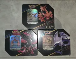 Pokemon Crown Zenith 3x Large Tins Galarian Birds and 3x blister packs bundle - Image 1