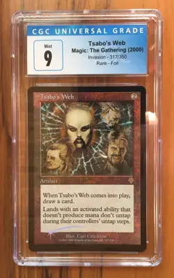 Tsabo's Web Invasion MtG CGC 9 2000 FOIL 317/350 - Image 1