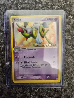 KIRLIA EX Emerald Stamped POKEMON Poke Ball Holo 2005 Trading Card 33/106 - Image 3