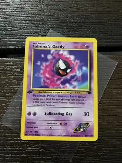 Sabrina’s Gastly 97/132 Gym Challenge 1st Edition Pokemon TCG WOTC 2000 - Image 1