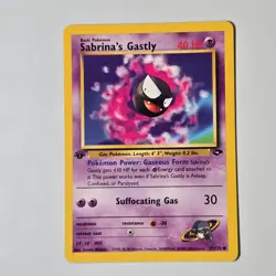 Sabrina’s Gastly 97/132 Gym Challenge 1st Edition Pokemon TCG WOTC 2000 - Image 1