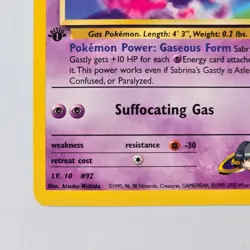 Sabrina’s Gastly 97/132 Gym Challenge 1st Edition Pokemon TCG WOTC 2000 - Image 5