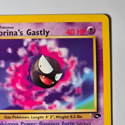 Sabrina’s Gastly 97/132 Gym Challenge 1st Edition Pokemon TCG WOTC 2000 - Image 3